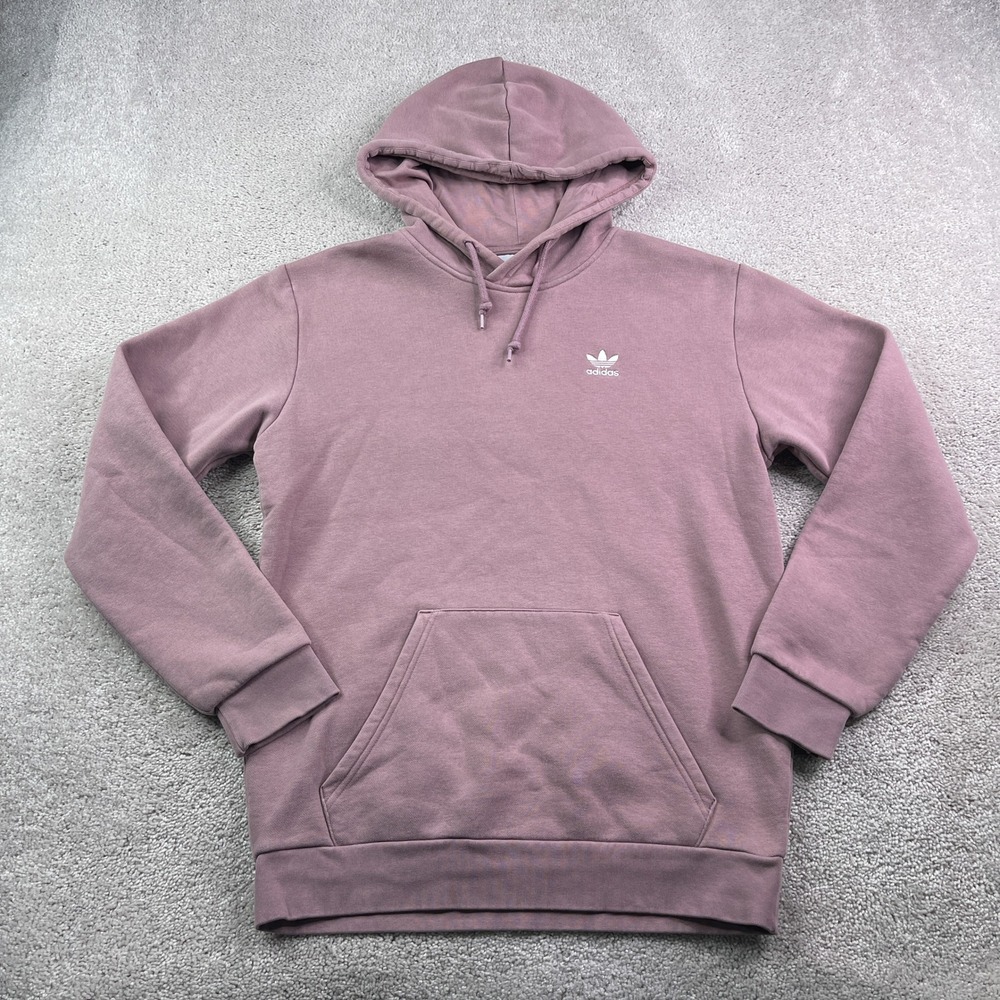 Adidas Hoodie Mens Small Mauve Adicolor Essentials Trefoil Pullover Sweatshirt